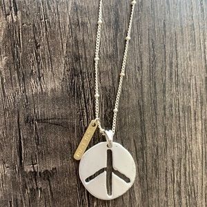 Peace sign necklace